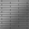 ALLOY Mosaik Fliese Massiv Metall Edelstahl Marine Gebürstet Grau 1,6mm Avenue-s-s-mb 1 Paket mit 10 Matten 0,74 m2 Grau