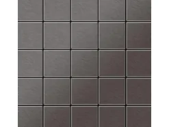 ALLOY Mosaik Fliese Massiv Metall Titan Gebürstet Dunkelgrau 1,6mm Stark Century-ti-sb 1 Paket mit 50 Matten 0,5 m2 Grau
