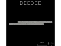 ALLOY Mosaik Fliese Massiv Metall Edelstahl Gebürstet Grau 1,6mm Stark Deedee-s-s-b 1 Paket mit 10 Matten 0,63 m2 Grau