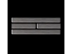 ALLOY Mosaik Fliese Massiv Metall Edelstahl Gebürstet Grau 1,6mm Stark Deedee-s-s-b 1 Paket mit 10 Matten 0,63 m2 Grau