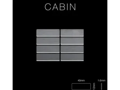 ALLOY Mosaik Fliese Massiv Metall Edelstahl Gebürstet Grau 1,6mm Stark Cabin-s-s-b 1 Paket mit 10 Matten 1,01 m2 Grau