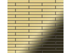 ALLOY Mosaik Fliese Massiv Metall Messing Gewalzt Gold 1,6mm Stark Deedee-bm 1 Paket mit 10 Matten 0,63 m2 Gold