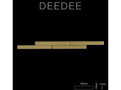 ALLOY Mosaik Fliese Massiv Metall Messing Gewalzt Gold 1,6mm Stark Deedee-bm 1 Paket mit 10 Matten 0,63 m2 Gold