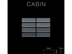 ALLOY Mosaik Fliese Massiv Metall Rohstahl Gewalzt Grau 1,6mm Stark Cabin-rs 1 Paket mit 10 Matten 1,01 m2 Grau