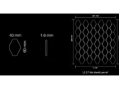 ALLOY Mosaik Fliese Massiv Metall Kupfer Gewalzt Kupfer 1,6mm Stark Karma-cm 1 Paket mit 10 Matten 0,86 m2 Kupfer