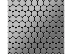 ALLOY Mosaik Fliese Massiv Metall Edelstahl Marine Gebürstet Grau 1,6mm Dome-s-s-mb 1 Paket mit 10 Matten 0,73 m2 Grau