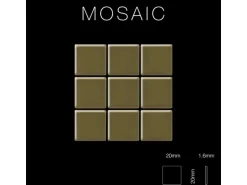 ALLOY Mosaik Fliese Massiv Metall Titan Gebürstet Gold 1,6mm Stark Mosaic-ti-gb 1 Paket mit 10 Matten 1,04 m2 Gold