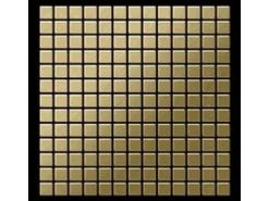 ALLOY Mosaik Fliese Massiv Metall Titan Gebürstet Gold 1,6mm Stark Mosaic-ti-gb 1 Paket mit 10 Matten 1,04 m2 Gold