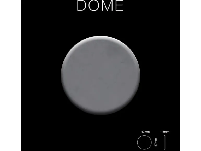 ALLOY Mosaik Fliese Massiv Metall Rohstahl Gewalzt Grau 1,6mm Stark Dome-rs, 1 Paket mit 10 Matten 0,73 m2 Grau