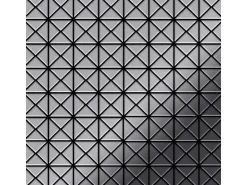 ALLOY Mosaik Fliese Massiv Metall Edelstahl Hochglänzend Grau 1,6mm Stark Deco-s-s-m 1 Paket mit 10 Matten 0,92 m2 Grau