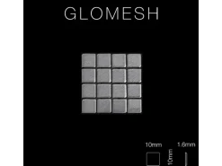 ALLOY Mosaik Fliese Massiv Metall Edelstahl Gebürstet Grau 1,6mm Stark Glomesh-s-s-b 1 Paket mit 10 Matten 1,07 m2 Grau