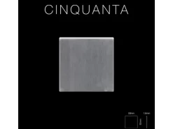 ALLOY Mosaik Fliese Massiv Metall Edelstahl Matt Grau 1,6mm Stark Cinquanta-s-s-ma 1 Paket mit 10 Matten 0,94 m2 Grau