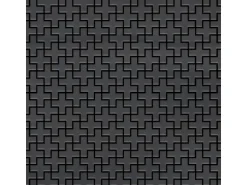 ALLOY Mosaik Fliese Massiv Metall Rohstahl Gewalzt Grau 1,6mm Stark Swiss Cross-rs 1 Paket mit 10 Matten 0,88 m2 Grau