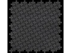ALLOY Mosaik Fliese Massiv Metall Rohstahl Gewalzt Grau 1,6mm Stark Swiss Cross-rs 1 Paket mit 10 Matten 0,88 m2 Grau
