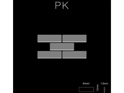 ALLOY Mosaik Fliese Massiv Metall Edelstahl Hochglänzend Grau 1,6mm Stark Pk-s-s-m 1 Paket mit 10 Matten 0,88 m2 Grau