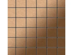 ALLOY Mosaik Fliese Massiv Metall Titan Gebürstet Kupfer 1,6mm Stark Cinquanta-ti-ab 1 Paket mit 10 Matten 0,94 m2 Kupfer
