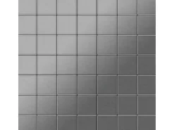 ALLOY Mosaik Fliese Massiv Metall Edelstahl Marine Gebürstet Grau 1,6mm Attica-s-s-mb 1 Paket mit 10 Matten 0,85 m2 Grau