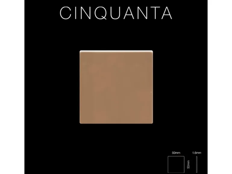 ALLOY Mosaik Fliese Massiv Metall Titan Hochglanz Kupfer 1,6mm Cinquanta-ti-am 1 Paket mit 10 Matten 0,94 m2 Kupfer