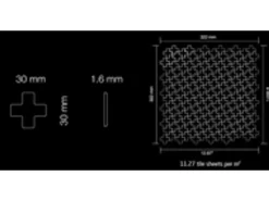 ALLOY Mosaik Fliese Massiv Metall Titan Hochglanz Gold 1,6mm Swiss Cross-ti-gm 1 Paket mit 10 Matten 0,88 m2 Gold