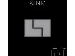 ALLOY Mosaik Fliese Massiv Metall Edelstahl Matt Grau 1,6mm Stark Kink-s-s-ma 1 Paket mit 10 Matten 0,93 m2 Grau