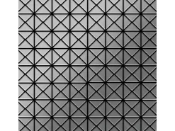 ALLOY Mosaik Fliese Massiv Metall Edelstahl Marine Gebürstet Grau 1,6mm Deco-s-s-mb 1 Paket mit 10 Matten 0,92 m2 Grau