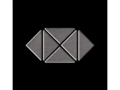 ALLOY Mosaik Fliese Massiv Metall Edelstahl Marine Gebürstet Grau 1,6mm Deco-s-s-mb 1 Paket mit 10 Matten 0,92 m2 Grau