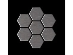 ALLOY Mosaik Fliese Massiv Metall Edelstahl Gebürstet Grau 1,6mm Stark Honey-s-s-b 1 Paket mit 10 Matten 0,92 m2 Grau