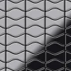 ALLOY Mosaik Fliese Massiv Metall Edelstahl Hochglanz Grau 1,6mm Kismet & Karma-s-s-m 1 Paket mit 10 Matten 0,86 m2 Grau