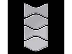 ALLOY Mosaik Fliese Massiv Metall Edelstahl Hochglanz Grau 1,6mm Kismet & Karma-s-s-m 1 Paket mit 10 Matten 0,86 m2 Grau