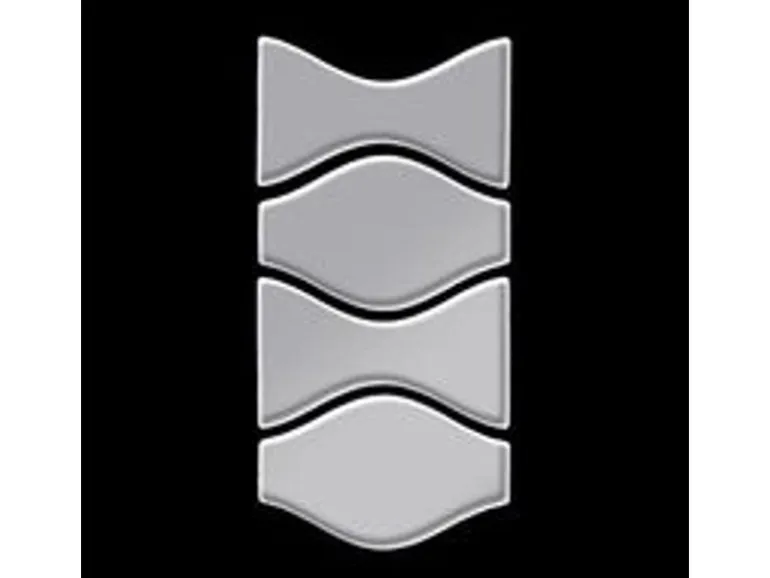 ALLOY Mosaik Fliese Massiv Metall Edelstahl Hochglanz Grau 1,6mm Kismet & Karma-s-s-m 1 Paket mit 10 Matten 0,86 m2 Grau