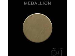 ALLOY Mosaik Fliese Massiv Metall Titan Gebürstet Gold 1,6mm Stark Medallion-ti-gb, 1 Paket mit 10 Matten 0,73 m2 Gold