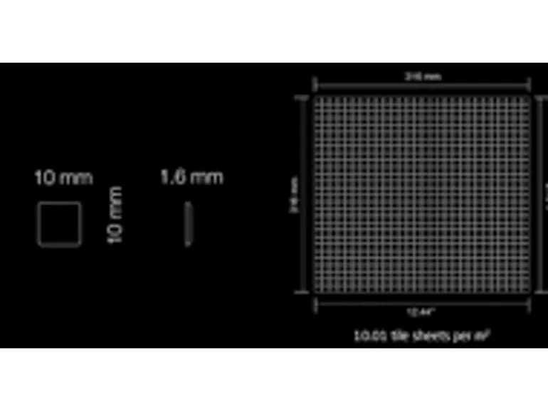 ALLOY Mosaik Fliese Massiv Metall Kupfer Gewalzt Kupfer 1,6mm Stark Glomesh-cm 1 Paket mit 10 Matten 1,07 m2 Kupfer
