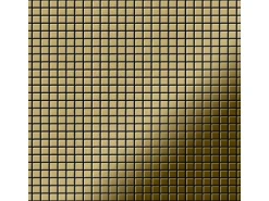 ALLOY Mosaik Fliese Massiv Metall Titan Hochglänzend Gold 1,6mm Stark Glomesh-ti-gm 1 Paket mit 10 Matten 1,07 m2 Gold