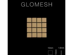 ALLOY Mosaik Fliese Massiv Metall Titan Hochglänzend Gold 1,6mm Stark Glomesh-ti-gm 1 Paket mit 10 Matten 1,07 m2 Gold