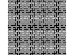 ALLOY Mosaik Fliese Massiv Metall Edelstahl Marine Gebürstet Grau Swiss Cross-s-s-mb 1 Paket mit 10 Matten 0,88 m2 Grau