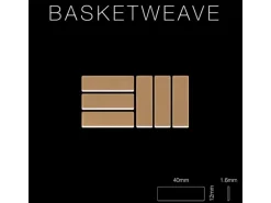 ALLOY Mosaik Fliese Massiv Metall Titan Hochglanz Kupfer 1,6mm Basketweave-ti-am 1 Paket mit 10 Matten 0,82 m2 Kupfer