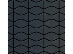 ALLOY Mosaik Fliese Massiv Metall Rohstahl Gewalzt Grau 1,6mm Kismet & Karma-rs 1 Paket mit 10 Matten 0,86 m2 Grau