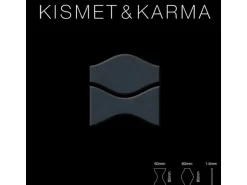 ALLOY Mosaik Fliese Massiv Metall Rohstahl Gewalzt Grau 1,6mm Kismet & Karma-rs 1 Paket mit 10 Matten 0,86 m2 Grau