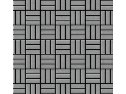 ALLOY Mosaik Fliese Massiv Metall Edelstahl Gebürstet Grau 1,6mm Basketweave-s-s-b 1 Paket mit 10 Matten 0,82 m2 Grau