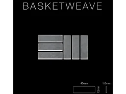 ALLOY Mosaik Fliese Massiv Metall Edelstahl Gebürstet Grau 1,6mm Basketweave-s-s-b 1 Paket mit 10 Matten 0,82 m2 Grau