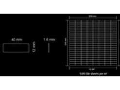 ALLOY Mosaik Fliese Massiv Metall Edelstahl Matt Grau 1,6mm Stark Cabin-s-s-ma 1 Paket mit 10 Matten 1,01 m2 Grau