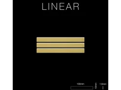 ALLOY Mosaik Fliese Massiv Metall Messing Gewalzt Gold 1,6mm Stark Linear-bm 1 Paket mit 10 Matten 0,94 m2 Gold