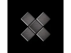 ALLOY Mosaik Fliese Massiv Metall Edelstahl Marine Gebürstet Grau Diamond-s-s-mb 1 Paket mit 10 Matten 0,91 m2 Grau