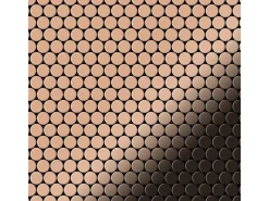 ALLOY Mosaik Fliese Massiv Metall Kupfer Gewalzt Kupfer 1,6mm Stark Penny-cm 1 Paket mit 10 Matten 0,88 m2 Kupfer