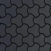 ALLOY Mosaik Fliese Massiv Metall Rohstahl Gewalzt Grau 1,6mm Stark Ubiquity-rs 1 Paket mit 10 Matten 0,75 m2 Grau