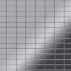 ALLOY Mosaik Fliese Massiv Metall Edelstahl Marine Hochglanz Grau Bauhaus-s-s-mm 1 Paket mit 10 Matten 1,05 m2 Grau