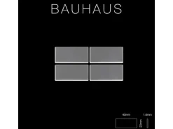 ALLOY Mosaik Fliese Massiv Metall Edelstahl Marine Hochglanz Grau Bauhaus-s-s-mm 1 Paket mit 10 Matten 1,05 m2 Grau