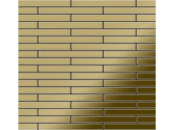 ALLOY Mosaik Fliese Massiv Metall Titan Hochglänzend Gold 1,6mm Stark Deedee-ti-gm 1 Paket mit 10 Matten 0,63 m2 Gold