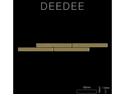 ALLOY Mosaik Fliese Massiv Metall Titan Hochglänzend Gold 1,6mm Stark Deedee-ti-gm 1 Paket mit 10 Matten 0,63 m2 Gold