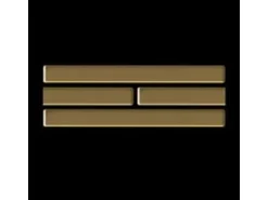 ALLOY Mosaik Fliese Massiv Metall Titan Hochglänzend Gold 1,6mm Stark Deedee-ti-gm 1 Paket mit 10 Matten 0,63 m2 Gold